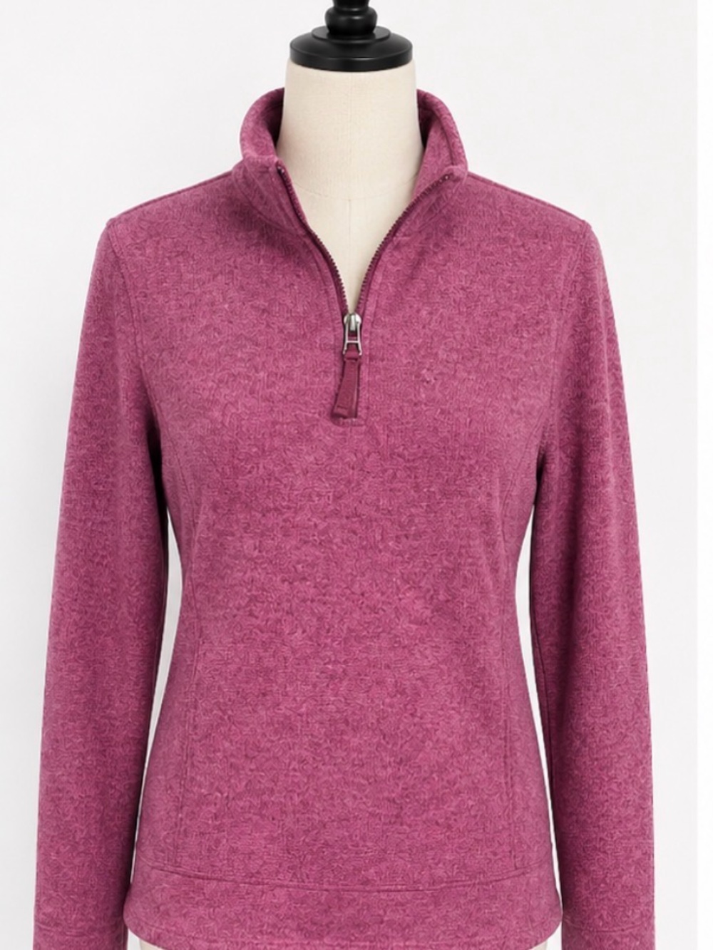 Lands End Women's Quarter-Zip Pullover Sweater - Pink